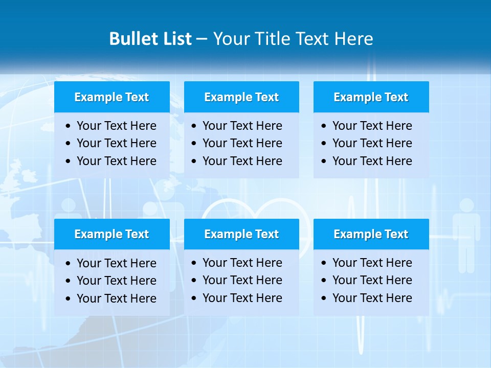 A Blue Globe With A Heart On It PowerPoint Template