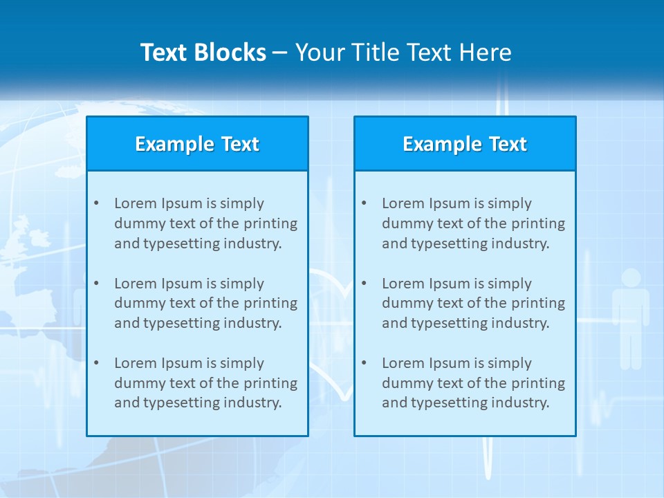 A Blue Globe With A Heart On It PowerPoint Template
