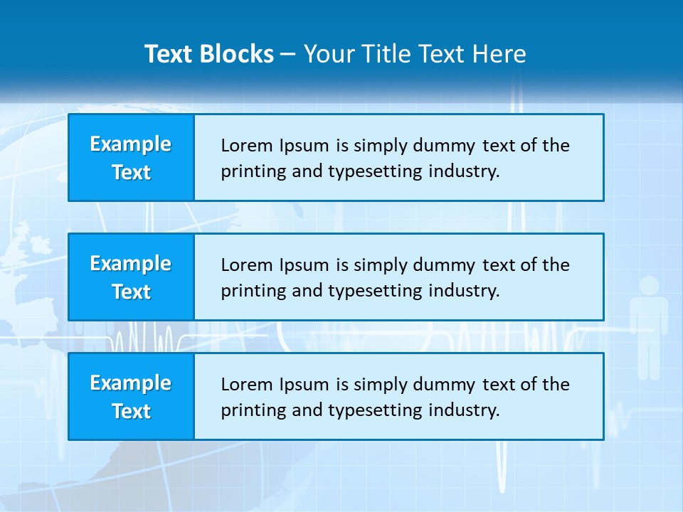 A Blue Globe With A Heart On It PowerPoint Template
