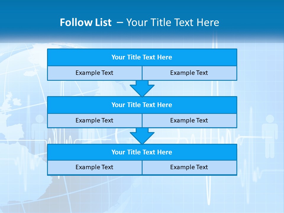 A Blue Globe With A Heart On It PowerPoint Template