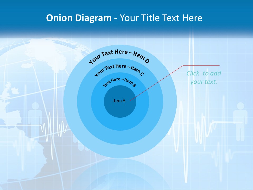 A Blue Globe With A Heart On It PowerPoint Template