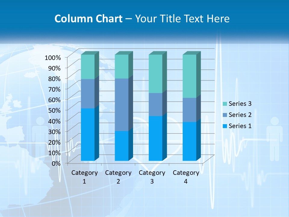 A Blue Globe With A Heart On It PowerPoint Template