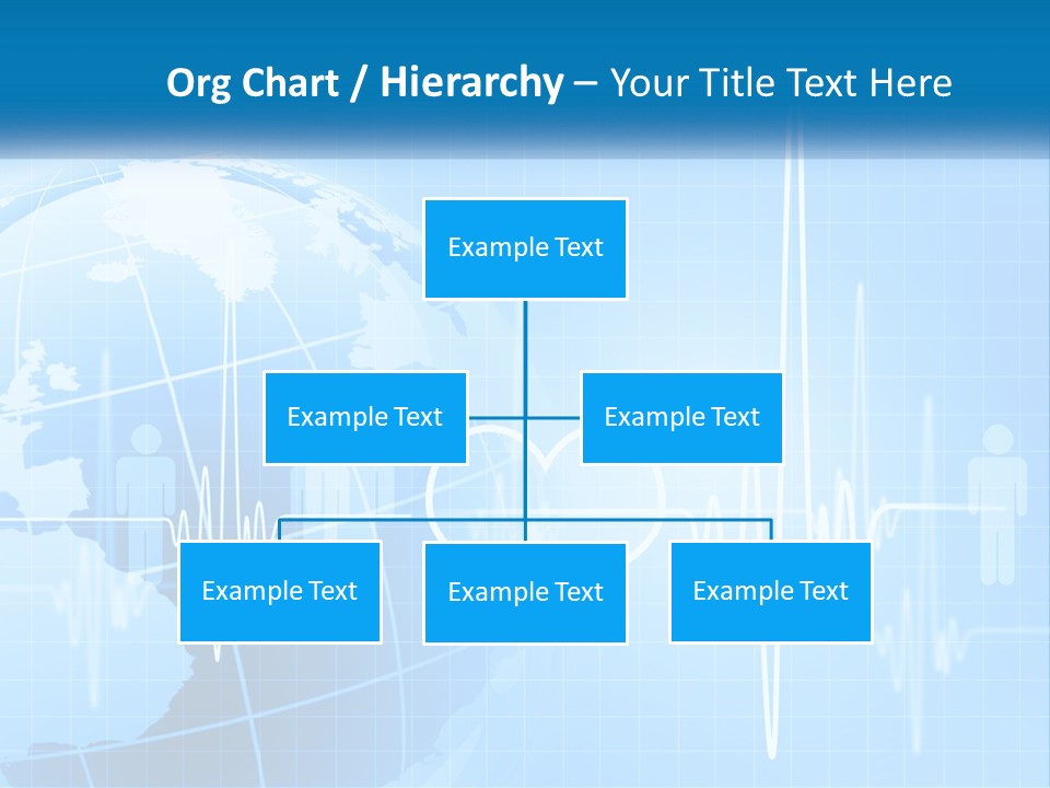 A Blue Globe With A Heart On It PowerPoint Template