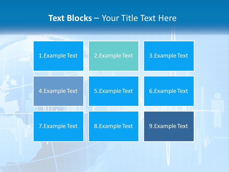 A Blue Globe With A Heart On It PowerPoint Template