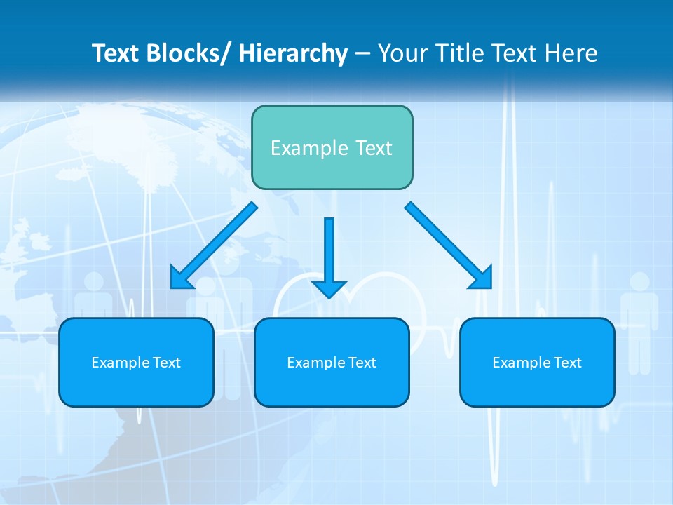 A Blue Globe With A Heart On It PowerPoint Template