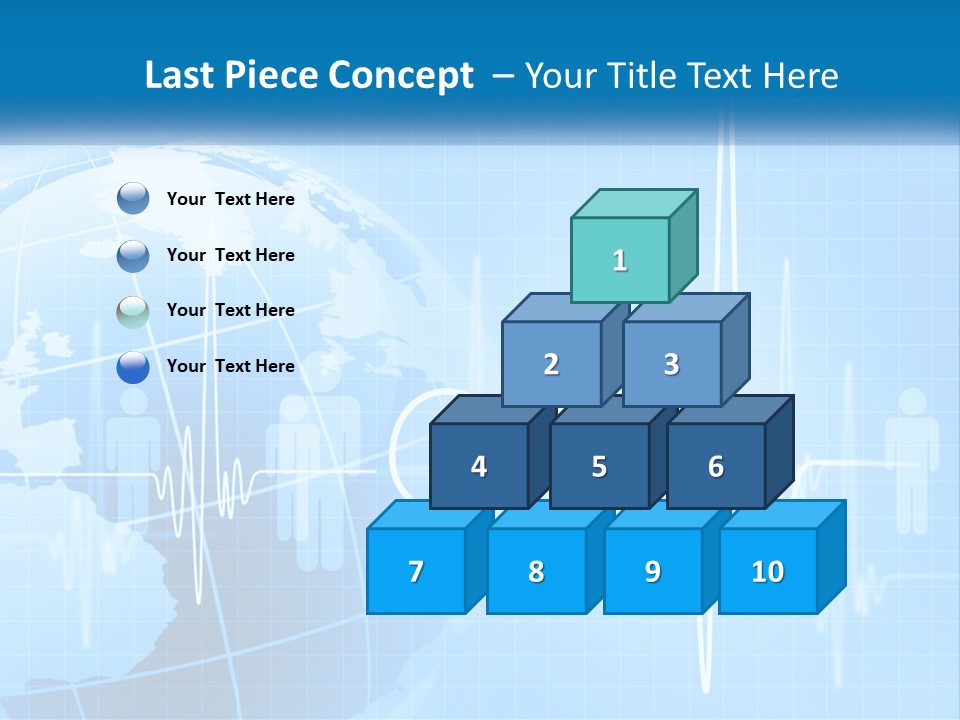 A Blue Globe With A Heart On It PowerPoint Template