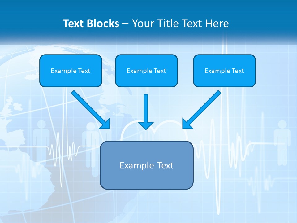 A Blue Globe With A Heart On It PowerPoint Template