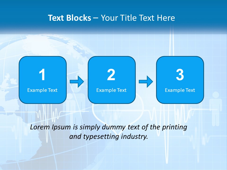 A Blue Globe With A Heart On It PowerPoint Template