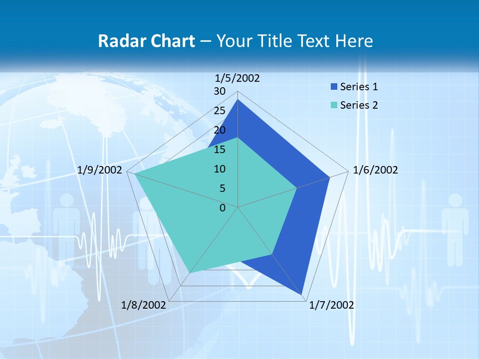 A Blue Globe With A Heart On It PowerPoint Template