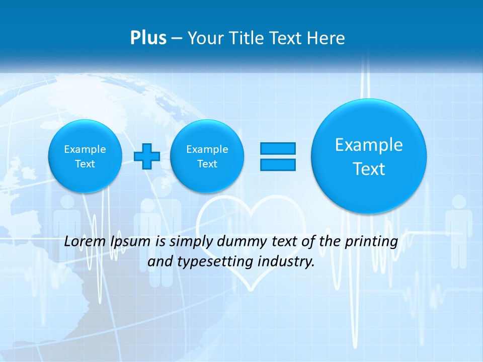 A Blue Globe With A Heart On It PowerPoint Template