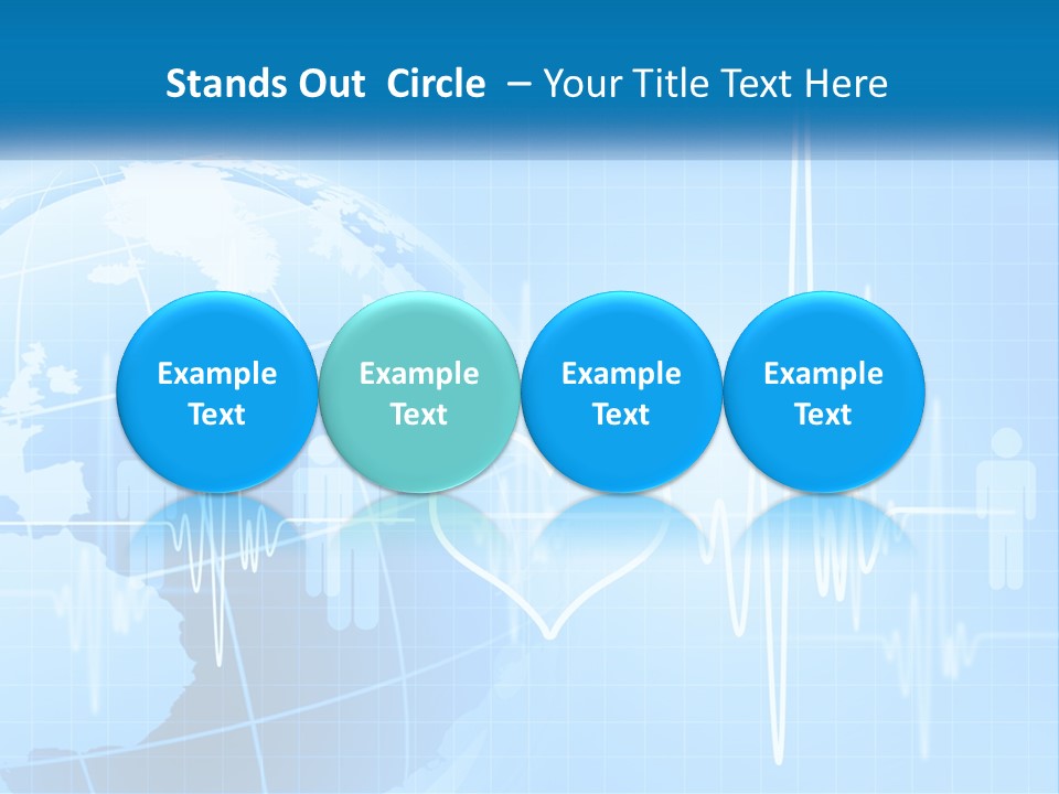 A Blue Globe With A Heart On It PowerPoint Template