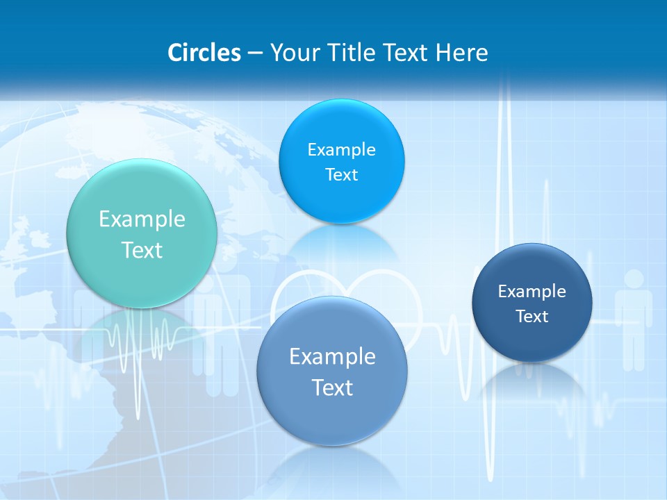 A Blue Globe With A Heart On It PowerPoint Template