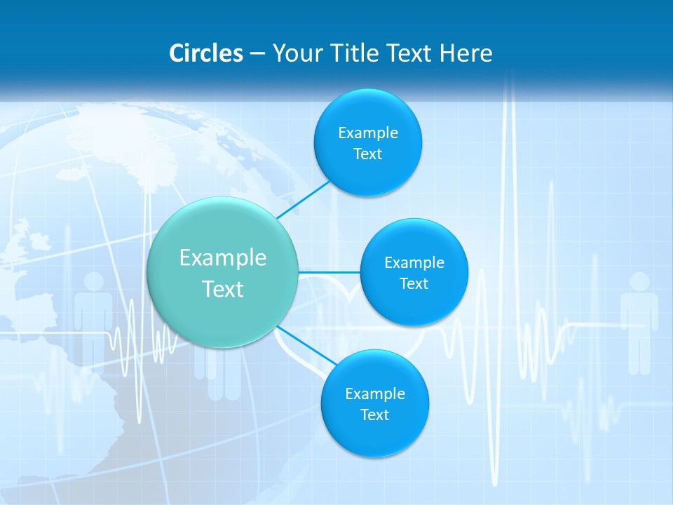 A Blue Globe With A Heart On It PowerPoint Template