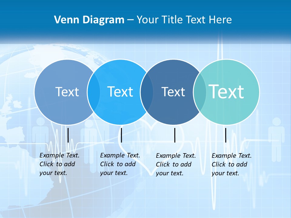 A Blue Globe With A Heart On It PowerPoint Template