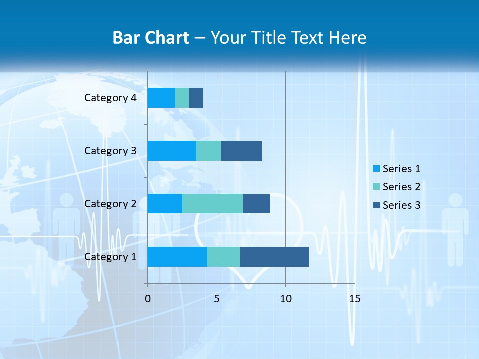 A Blue Globe With A Heart On It PowerPoint Template