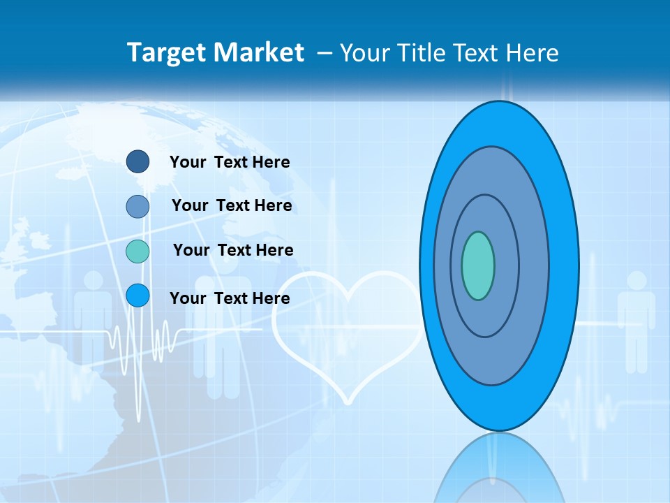 A Blue Globe With A Heart On It PowerPoint Template