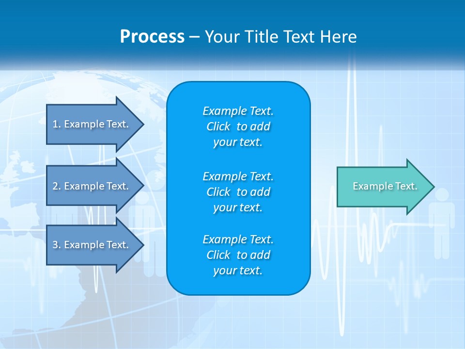 A Blue Globe With A Heart On It PowerPoint Template