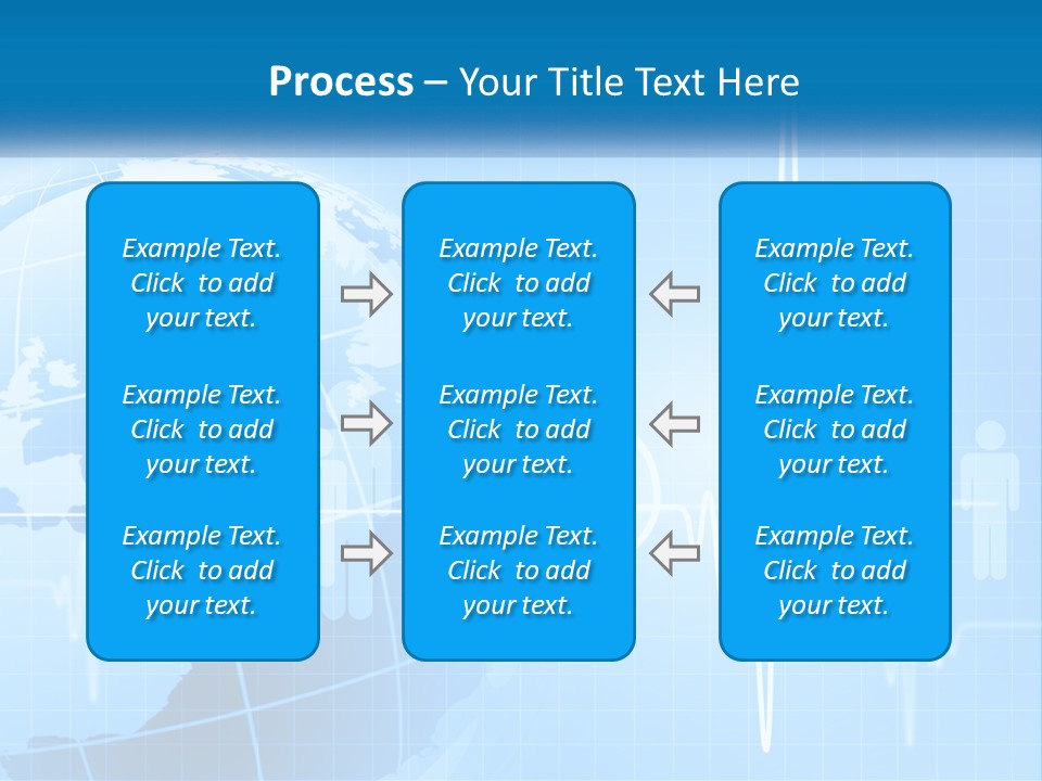 A Blue Globe With A Heart On It PowerPoint Template