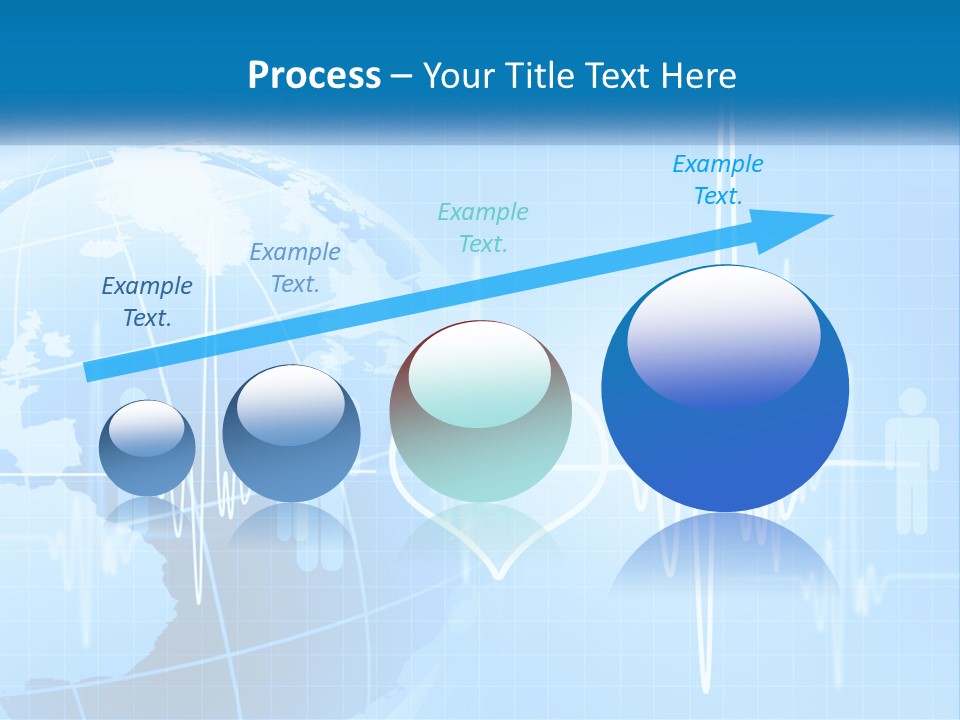 A Blue Globe With A Heart On It PowerPoint Template
