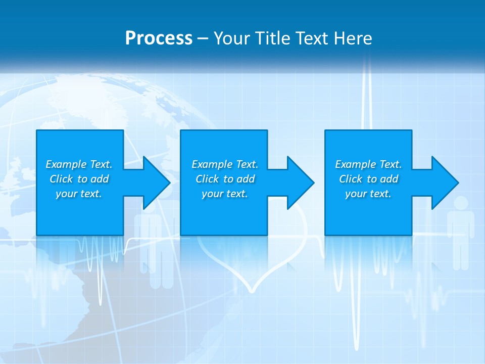 A Blue Globe With A Heart On It PowerPoint Template
