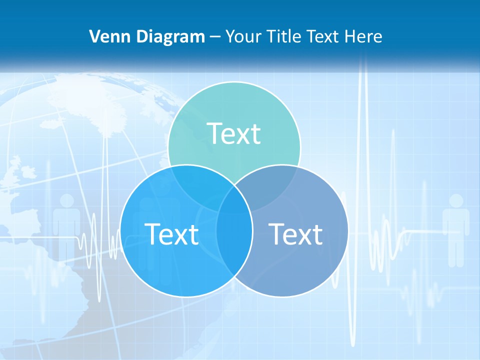 A Blue Globe With A Heart On It PowerPoint Template