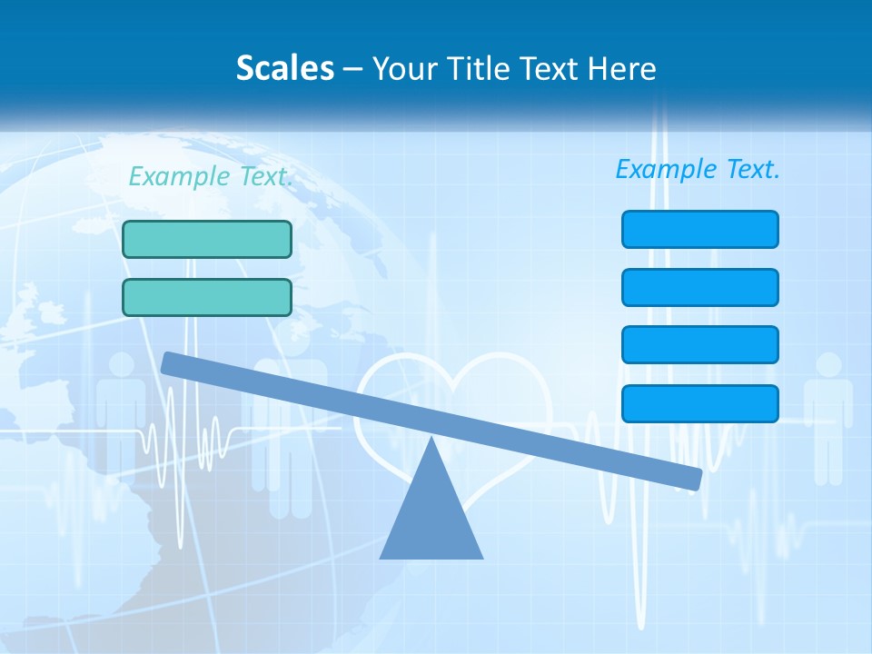 A Blue Globe With A Heart On It PowerPoint Template