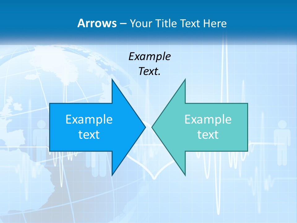 A Blue Globe With A Heart On It PowerPoint Template