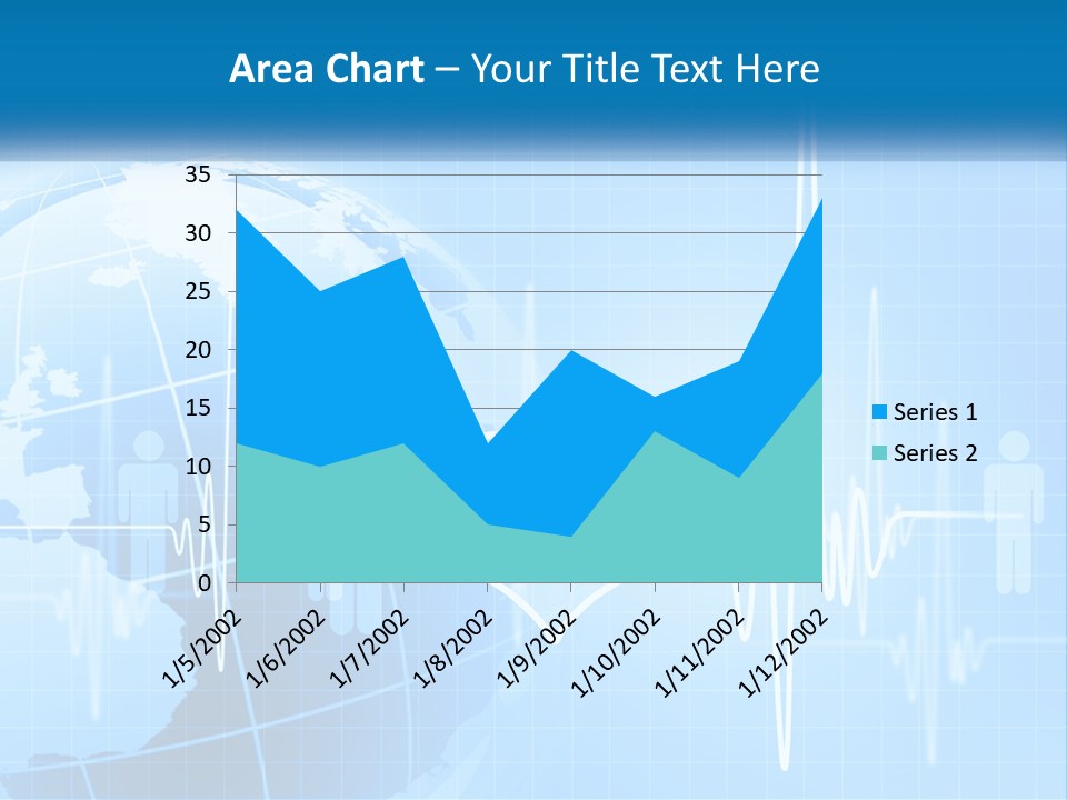 A Blue Globe With A Heart On It PowerPoint Template