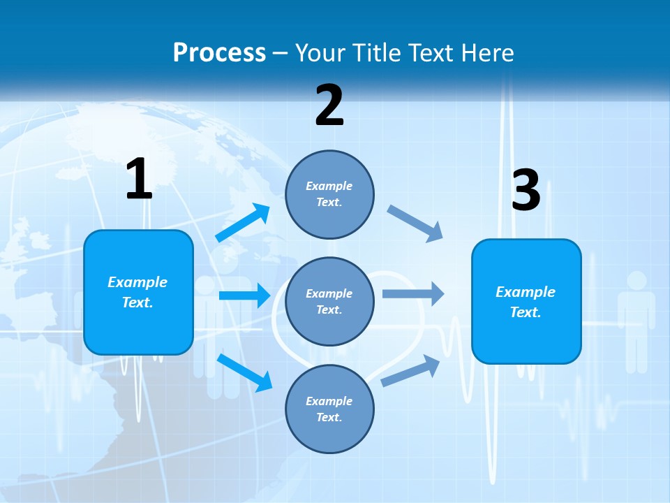 A Blue Globe With A Heart On It PowerPoint Template