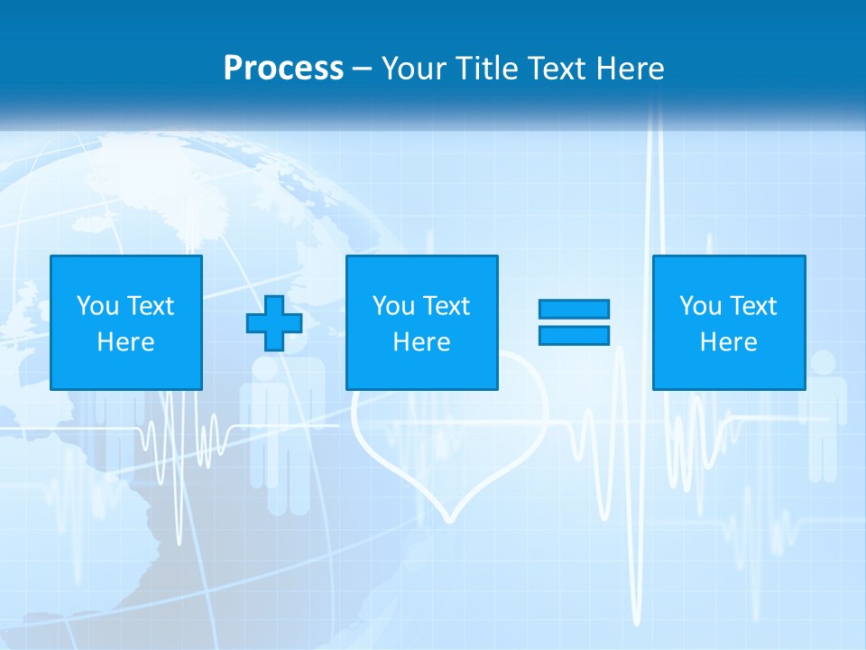 A Blue Globe With A Heart On It PowerPoint Template