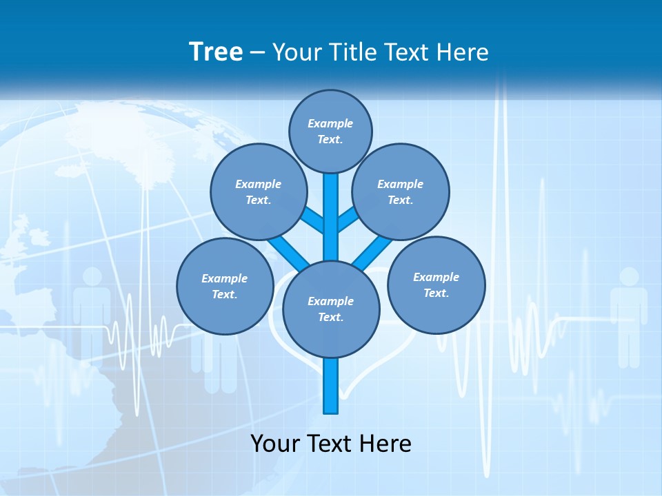 A Blue Globe With A Heart On It PowerPoint Template