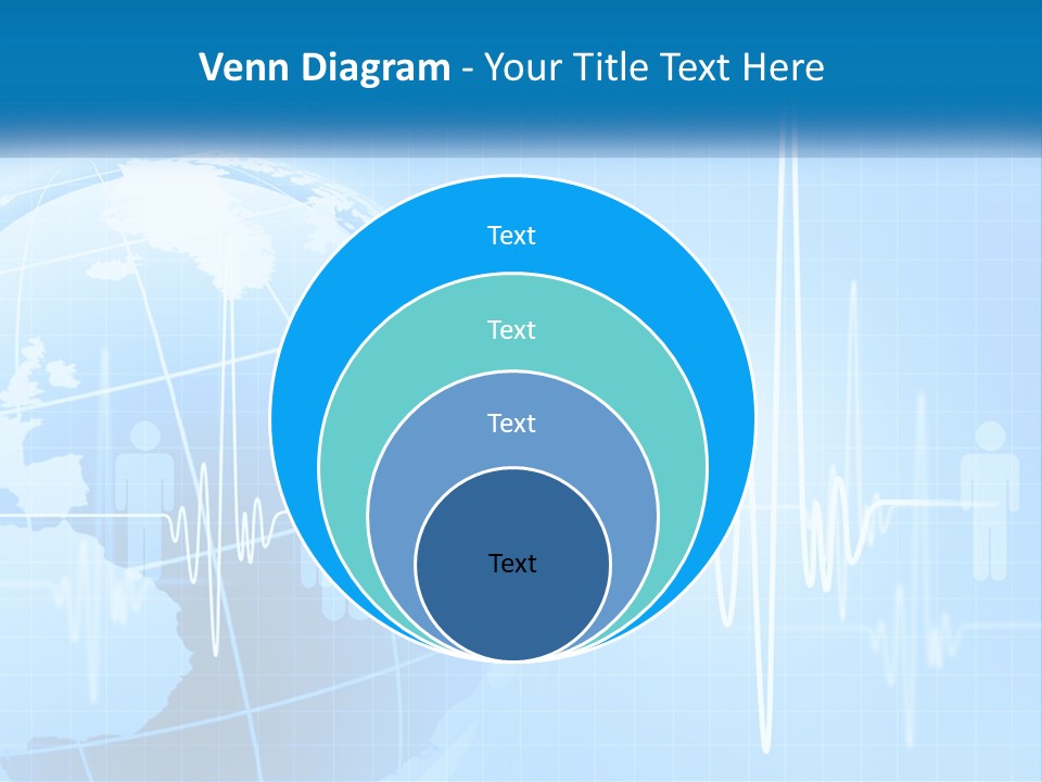A Blue Globe With A Heart On It PowerPoint Template