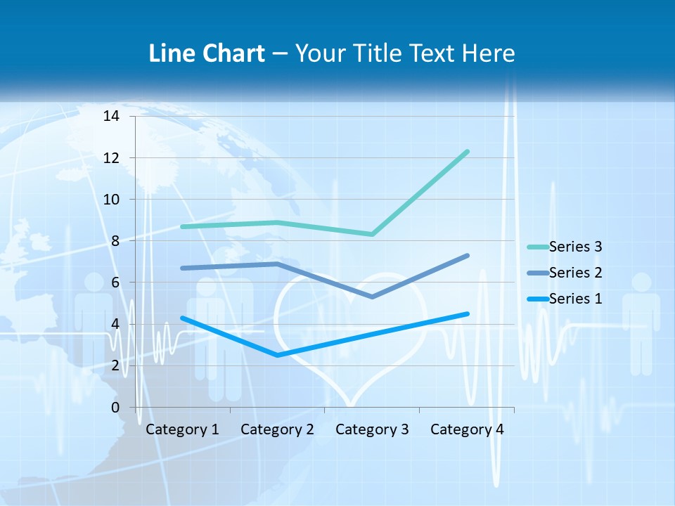 A Blue Globe With A Heart On It PowerPoint Template