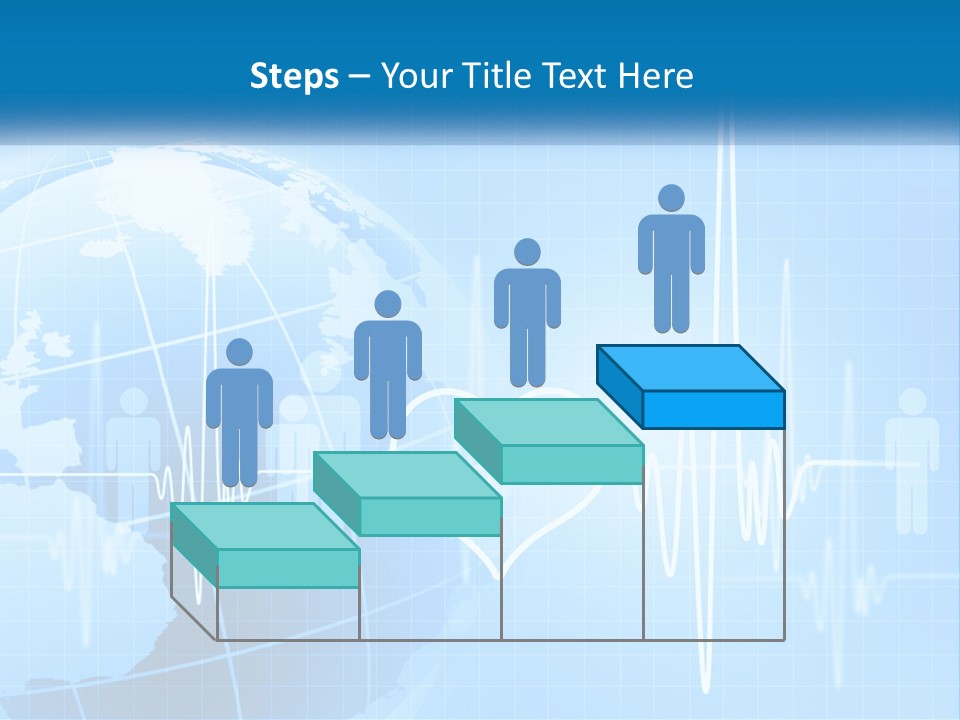 A Blue Globe With A Heart On It PowerPoint Template