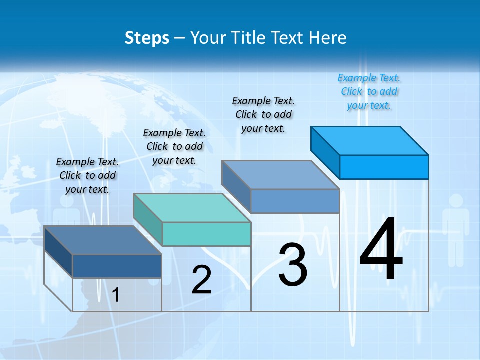 A Blue Globe With A Heart On It PowerPoint Template