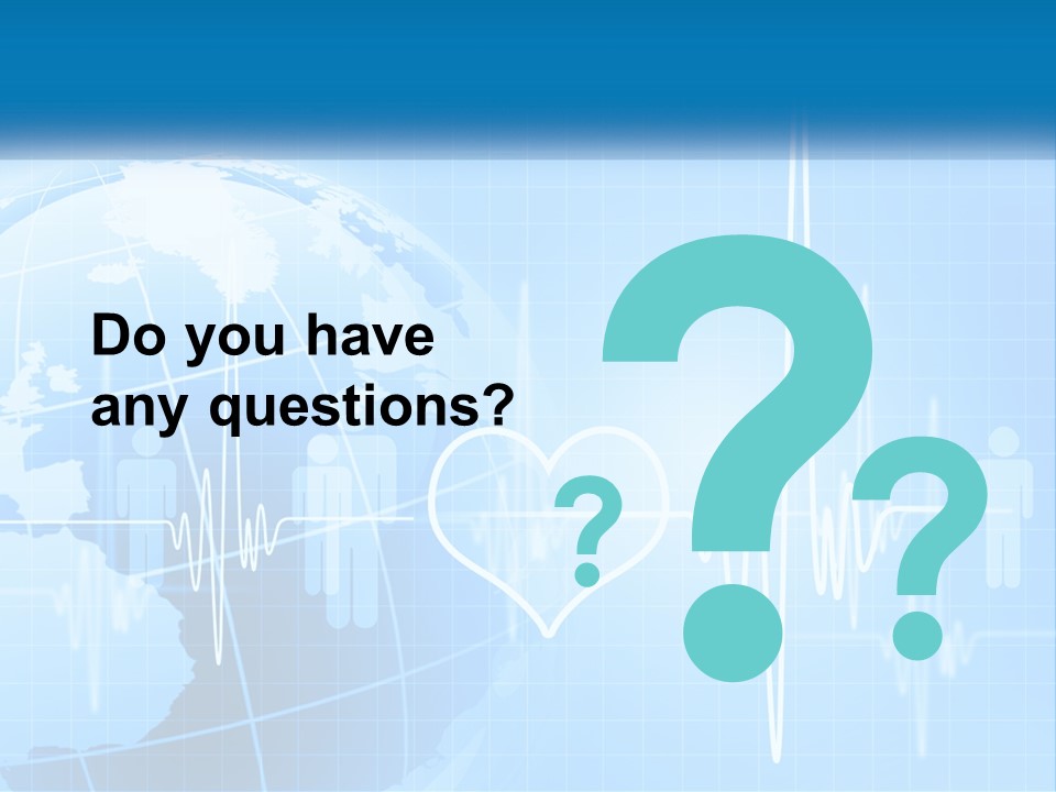 A Blue Globe With A Heart On It PowerPoint Template