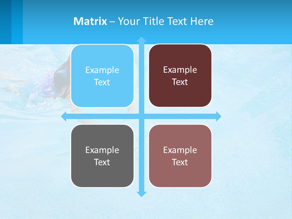 A Young Girl Swimming In A Pool Of Water PowerPoint Template