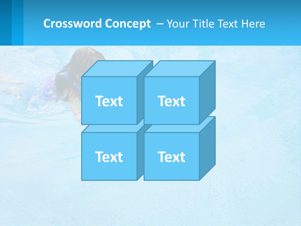 A Young Girl Swimming In A Pool Of Water PowerPoint Template