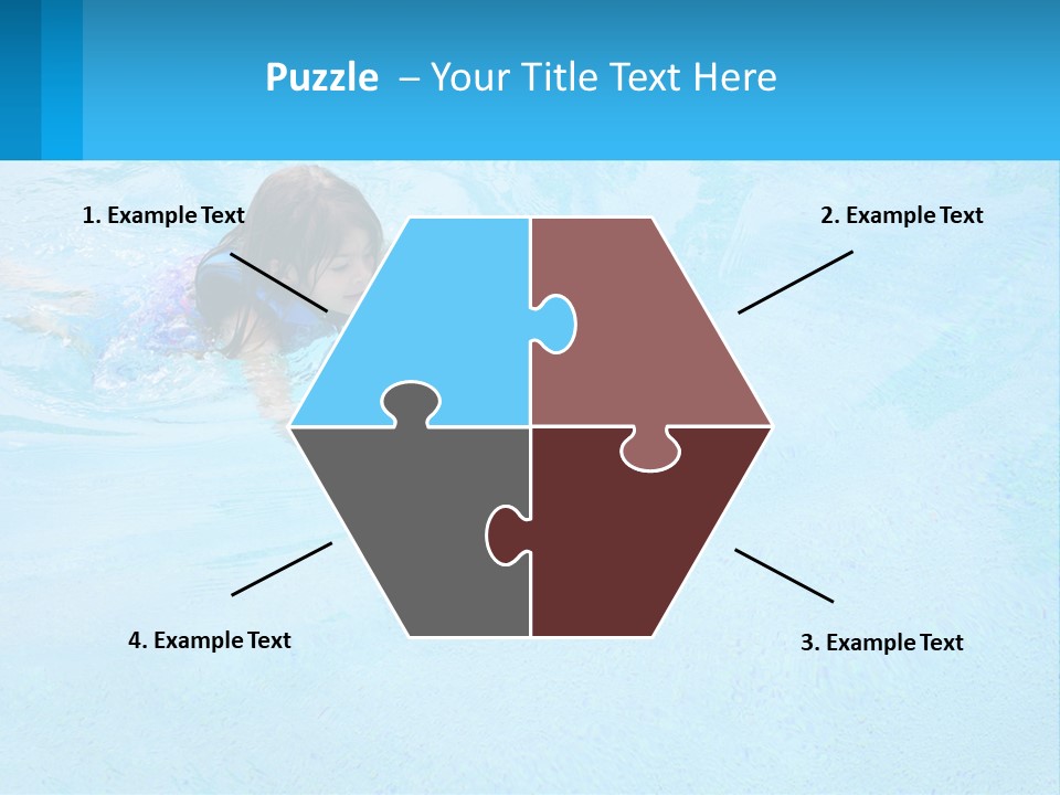 A Young Girl Swimming In A Pool Of Water PowerPoint Template