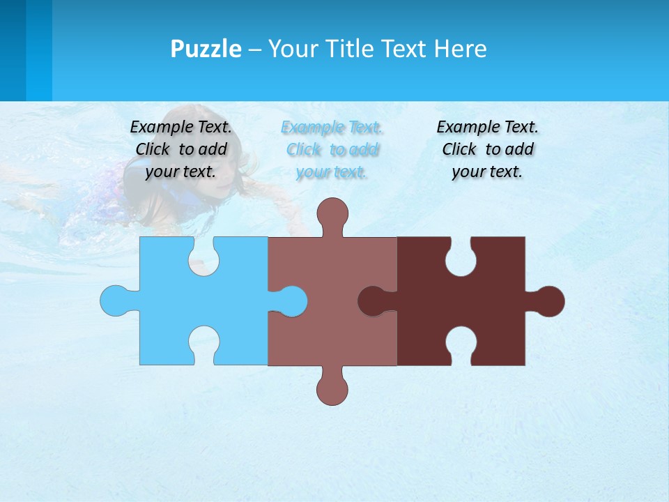 A Young Girl Swimming In A Pool Of Water PowerPoint Template