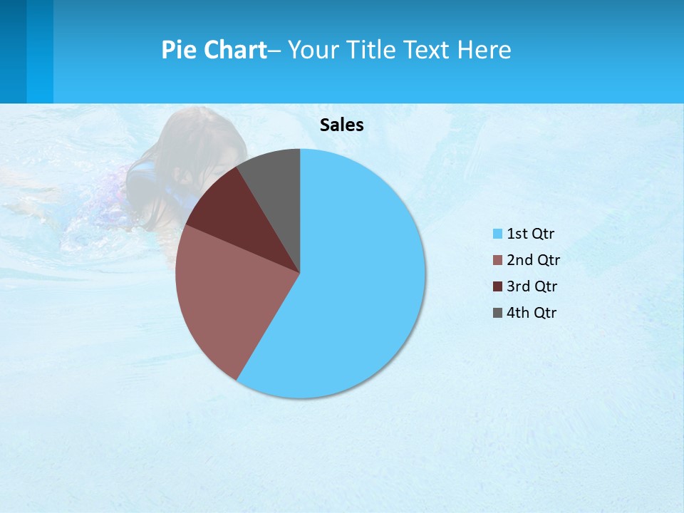 A Young Girl Swimming In A Pool Of Water PowerPoint Template