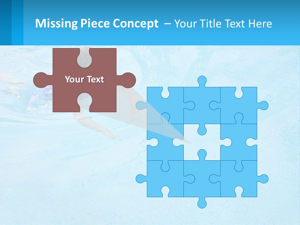 A Young Girl Swimming In A Pool Of Water PowerPoint Template