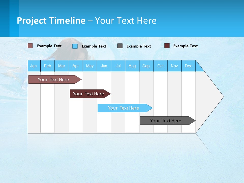 A Young Girl Swimming In A Pool Of Water PowerPoint Template