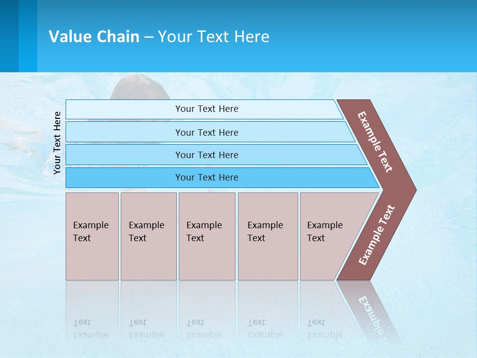 A Young Girl Swimming In A Pool Of Water PowerPoint Template