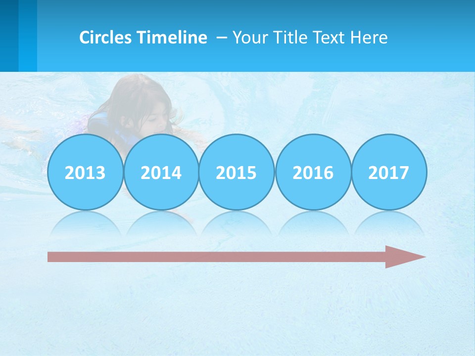 A Young Girl Swimming In A Pool Of Water PowerPoint Template