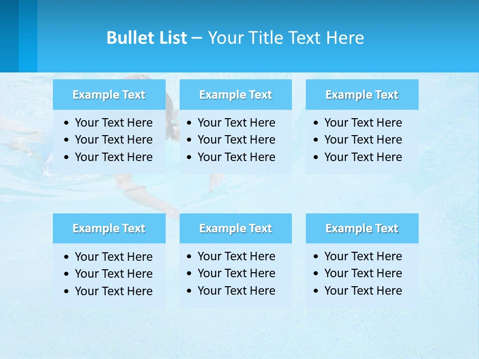 A Young Girl Swimming In A Pool Of Water PowerPoint Template