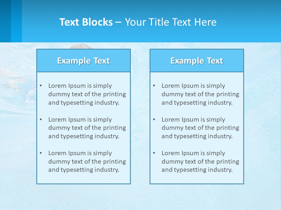 A Young Girl Swimming In A Pool Of Water PowerPoint Template