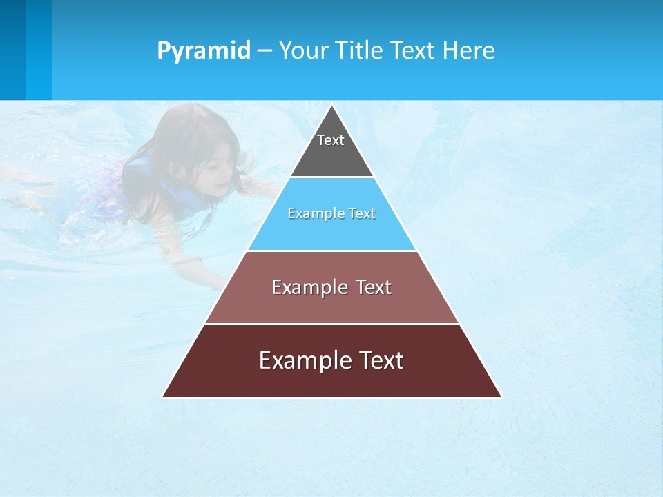 A Young Girl Swimming In A Pool Of Water PowerPoint Template