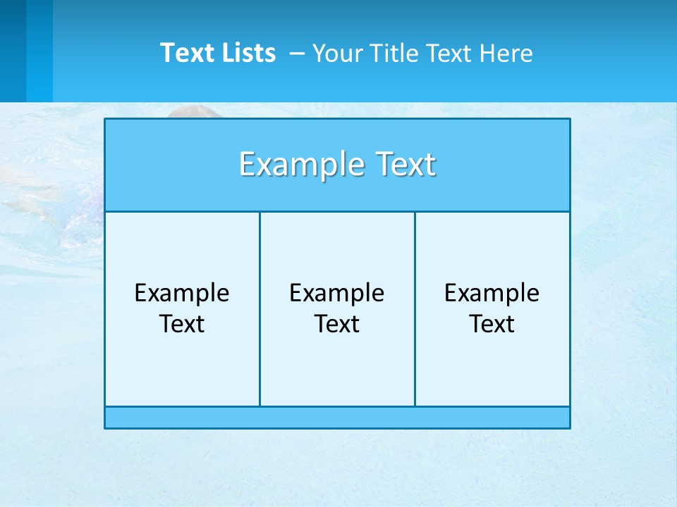 A Young Girl Swimming In A Pool Of Water PowerPoint Template