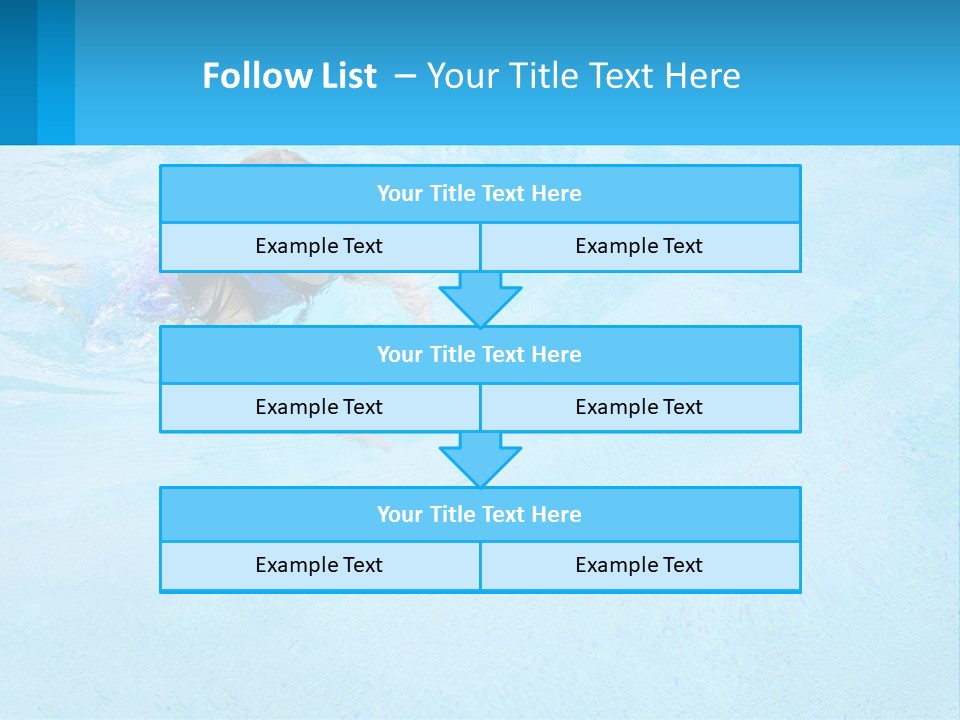 A Young Girl Swimming In A Pool Of Water PowerPoint Template